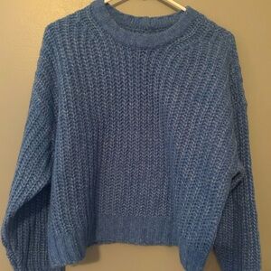 AMERICAN EAGLE OUTFITTERS Pullover Sweater: Blue size small petite